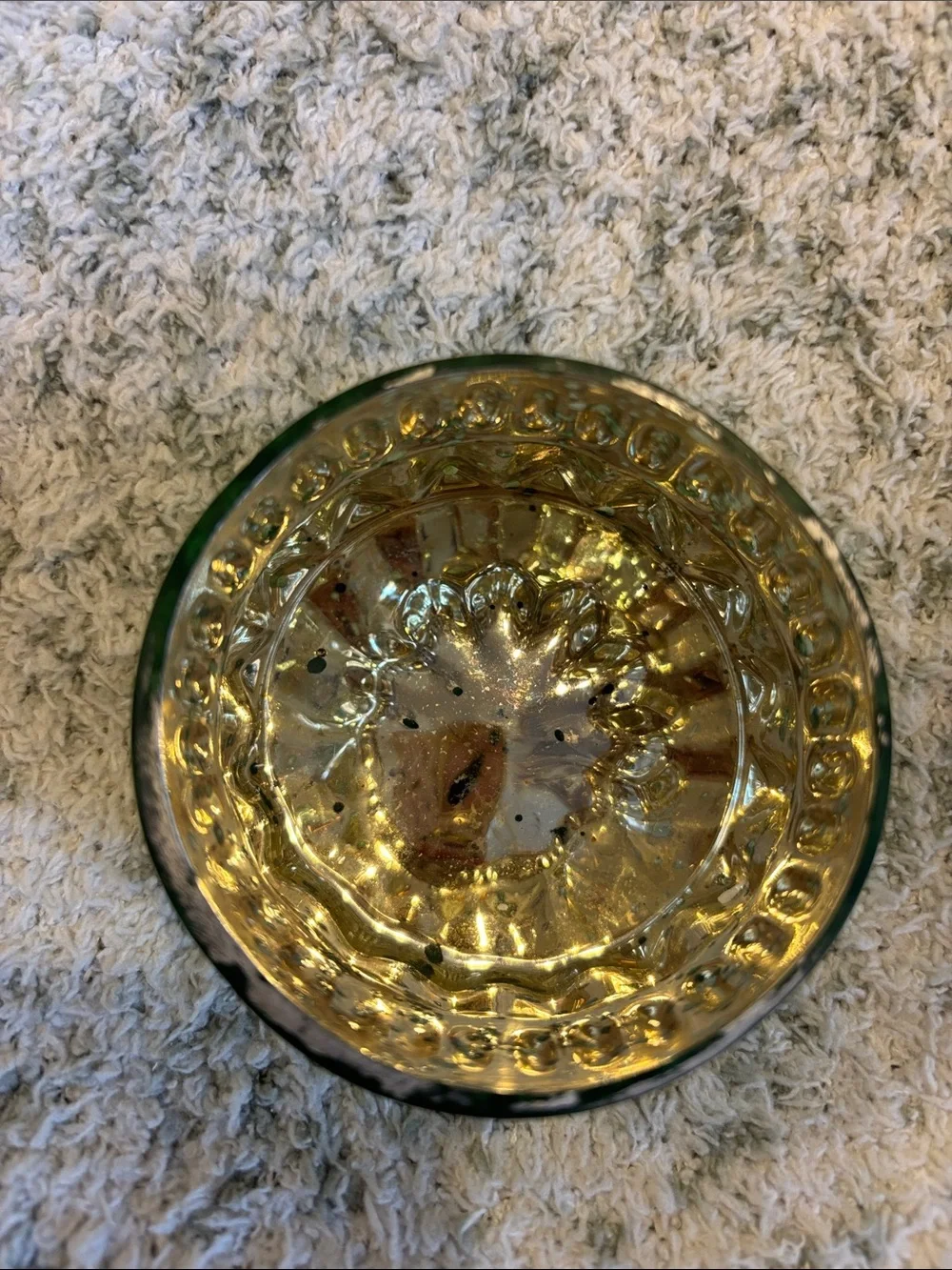 Rustic Sage Green Mercury Glass Tealight Holder by Koyal NWT Pier One